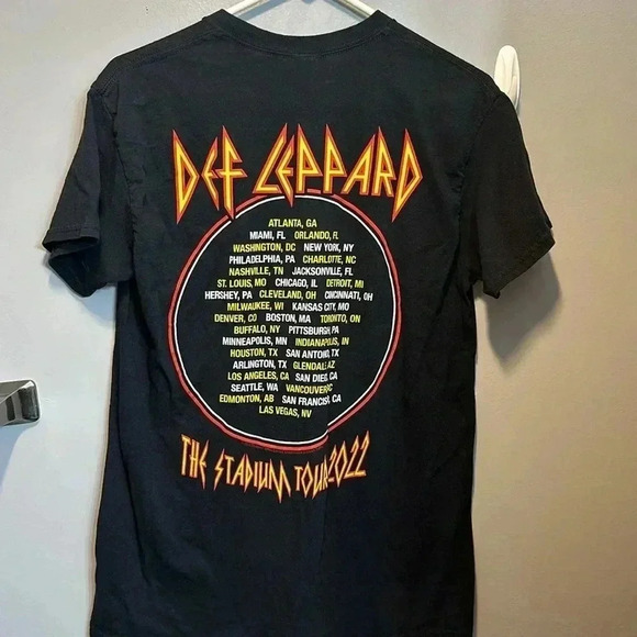 2022 def leppard the stadium tour tshirt size med concert tshirt - Picture 4 of 6